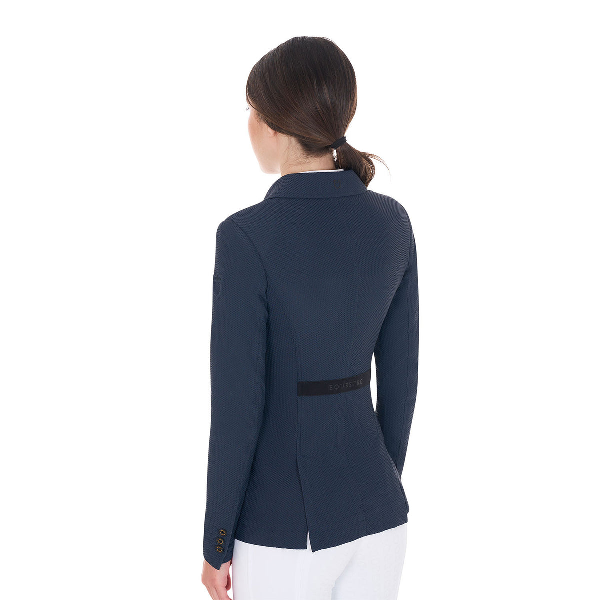 Equestro Women's competition jacket four buttons perforated fabric