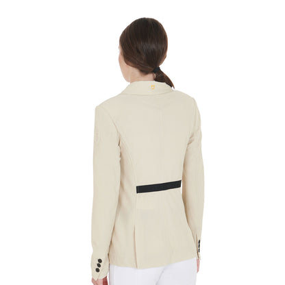 Equestro Women's competition jacket four buttons perforated fabric