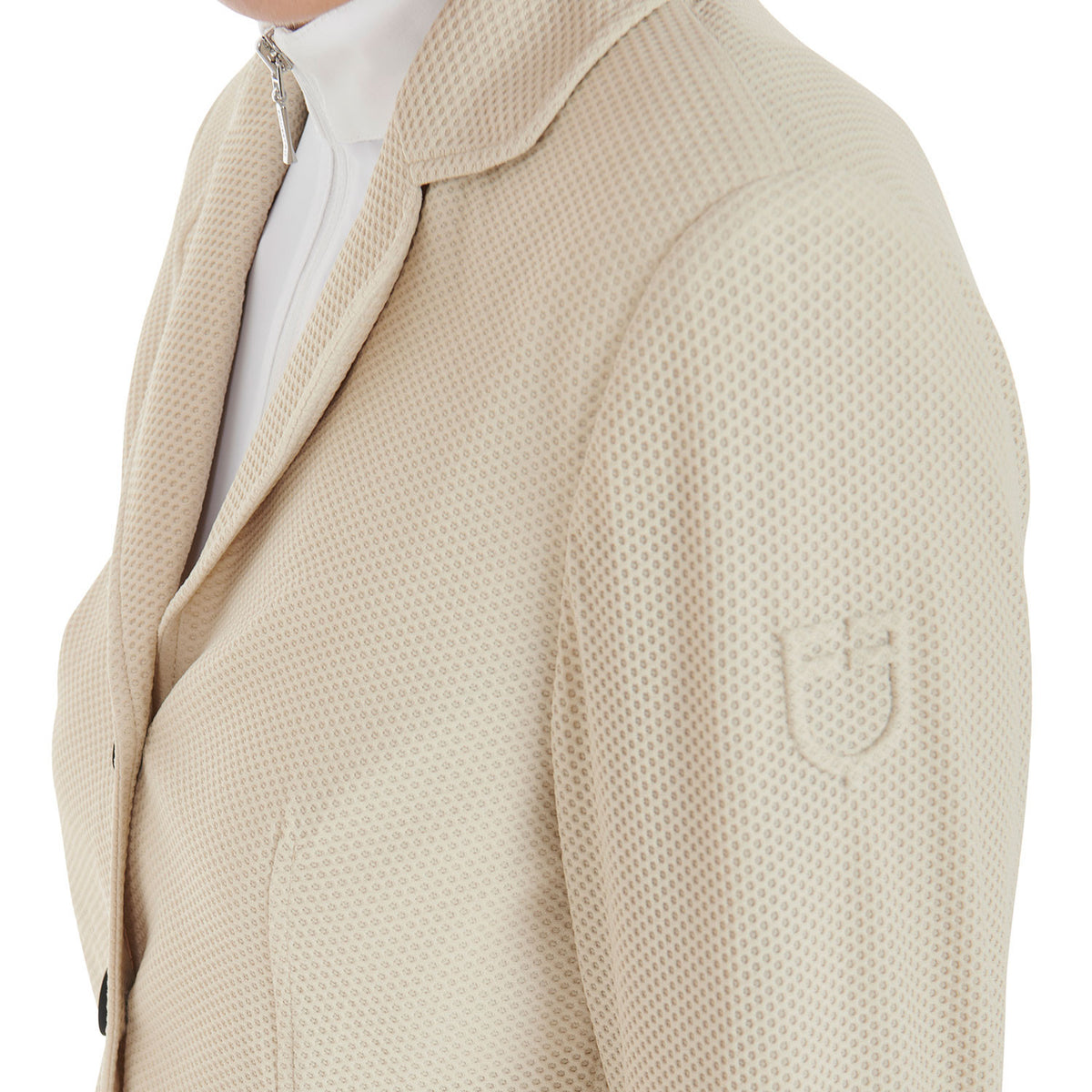 Equestro Women's competition jacket four buttons perforated fabric