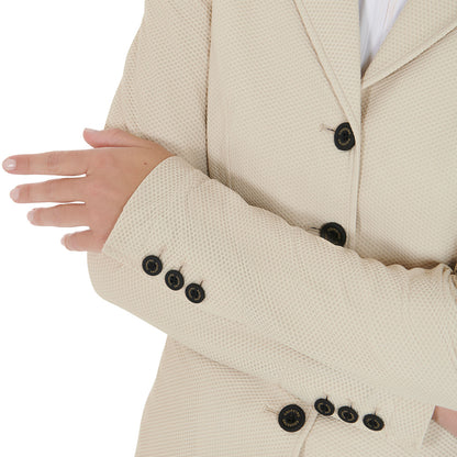 Equestro Women's competition jacket four buttons perforated fabric