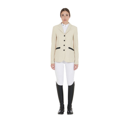 Equestro Women's competition jacket four buttons perforated fabric
