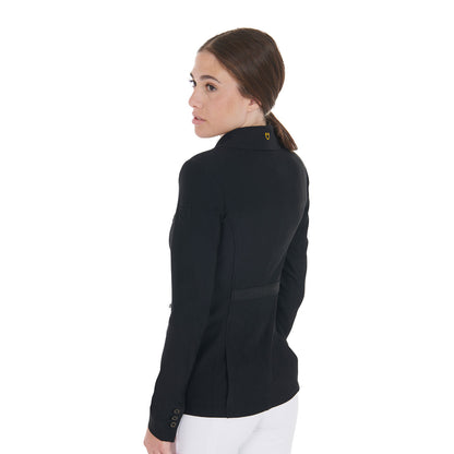 Equestro Women's competition jacket four buttons perforated fabric