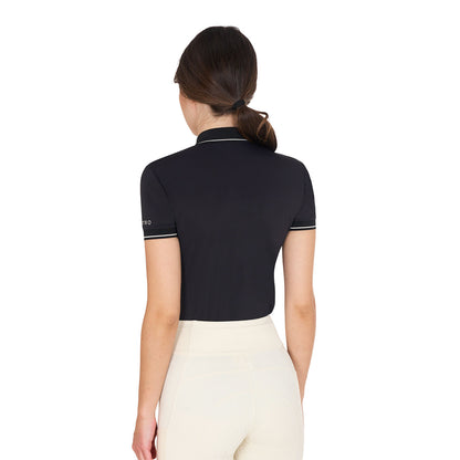 Equestro Women's slim fit polo shirt in breathable fabric