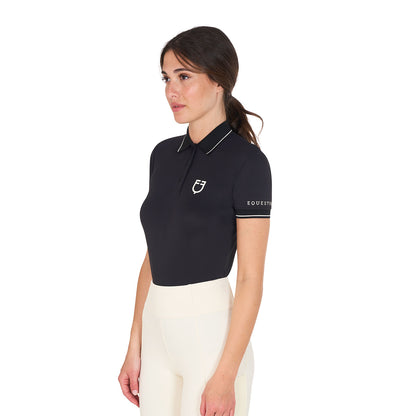 Equestro Women's slim fit polo shirt in breathable fabric
