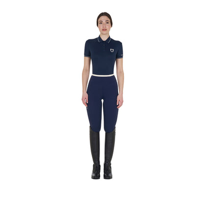 Equestro Women's slim fit polo shirt in breathable fabric