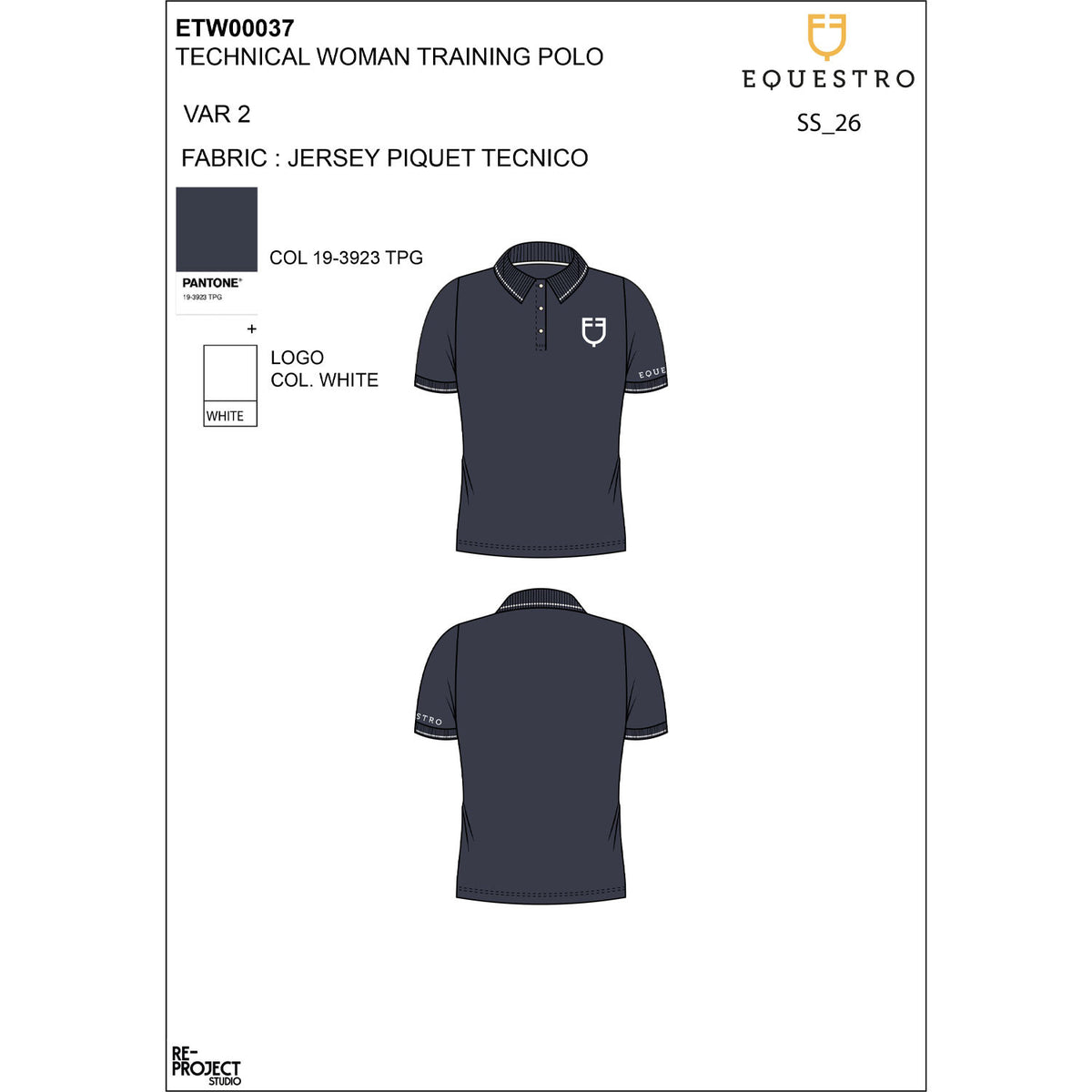 Equestro Women's slim fit polo shirt in breathable fabric