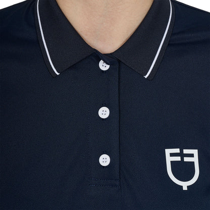 Equestro Women's slim fit polo shirt in breathable fabric