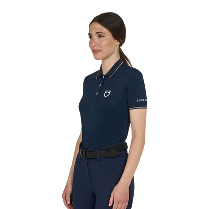 Equestro Women's slim fit polo shirt in breathable fabric