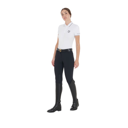 Equestro Women's slim fit polo shirt in breathable fabric