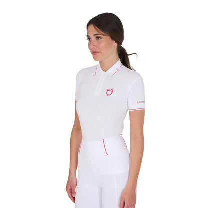 Equestro Women's slim fit polo shirt in breathable fabric