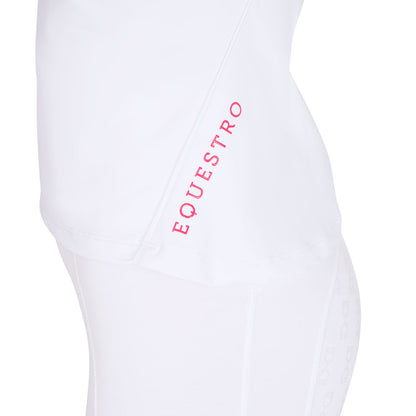 Equestro Women's slim fit polo shirt in breathable fabric