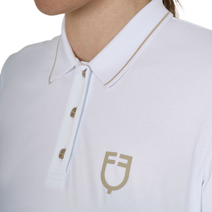 Equestro Women's slim fit polo shirt in breathable fabric