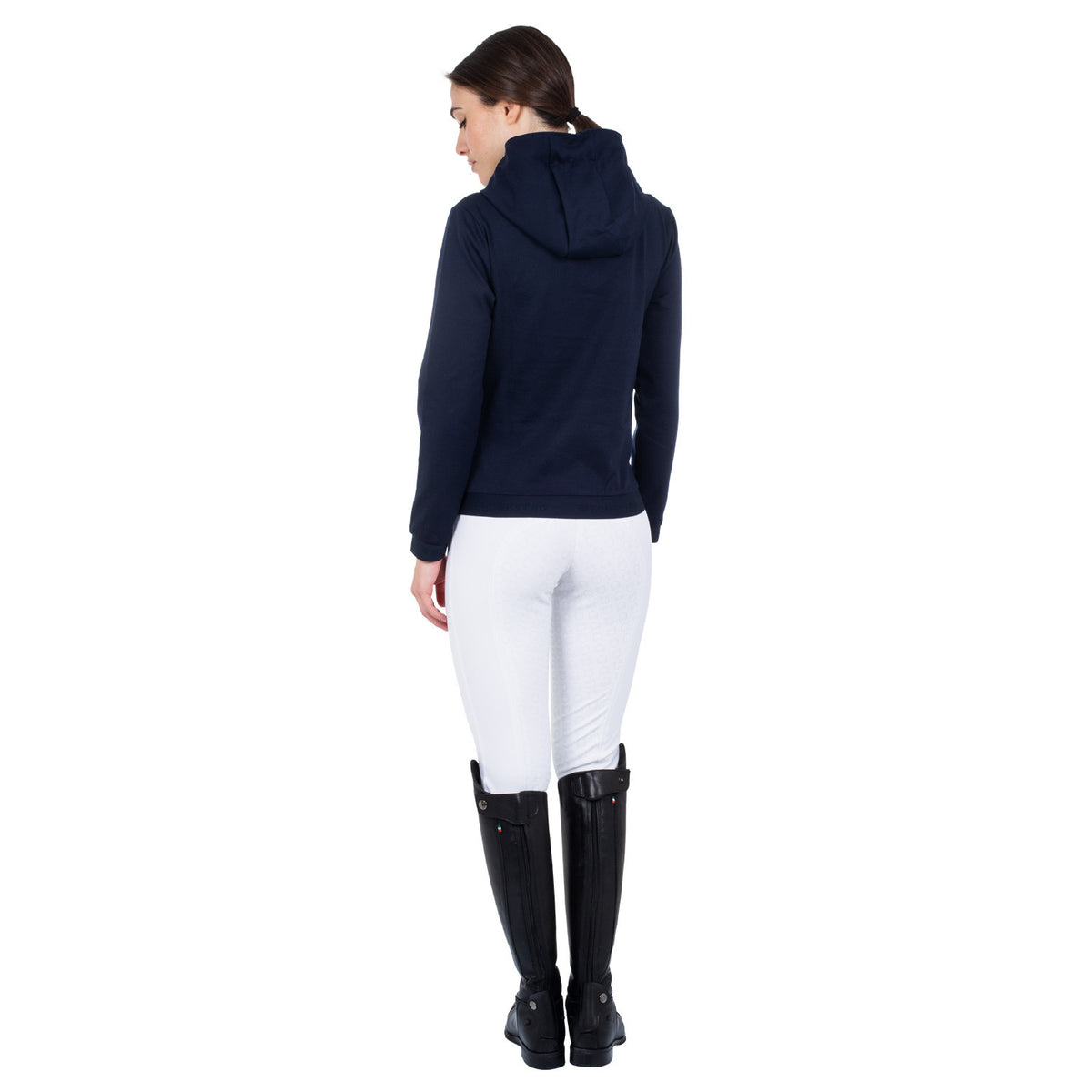 Equestro Women's sweatshirt with interlock front zip