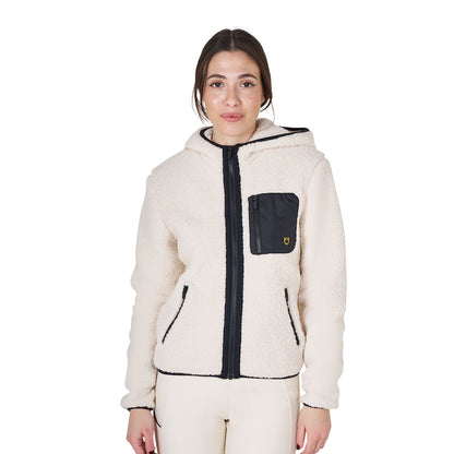 Equestro Women's sweatshirt in fleece with front pocket