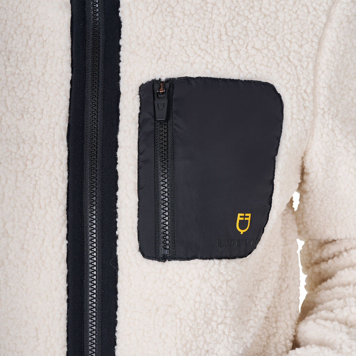 Equestro Women's sweatshirt in fleece with front pocket
