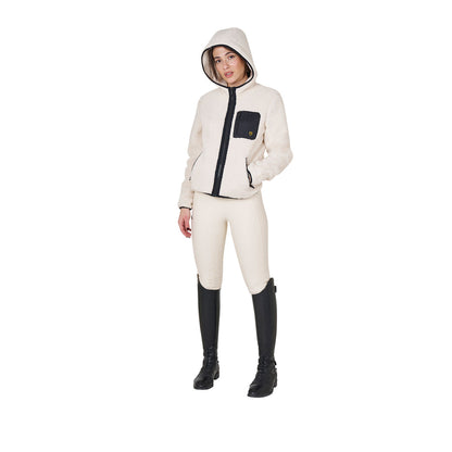Equestro Women's sweatshirt in fleece with front pocket