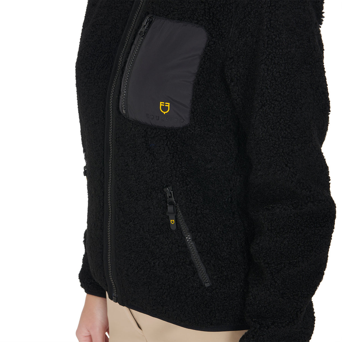 Equestro Women's sweatshirt in fleece with front pocket