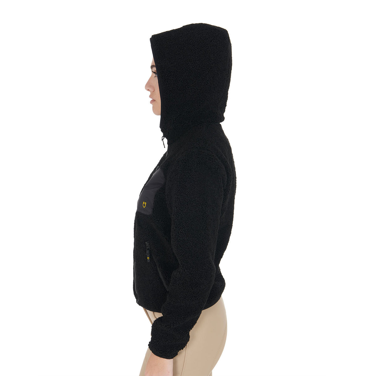 Equestro Women's sweatshirt in fleece with front pocket