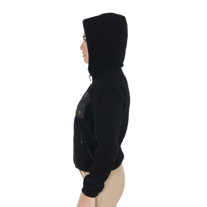 Equestro Women's sweatshirt in fleece with front pocket