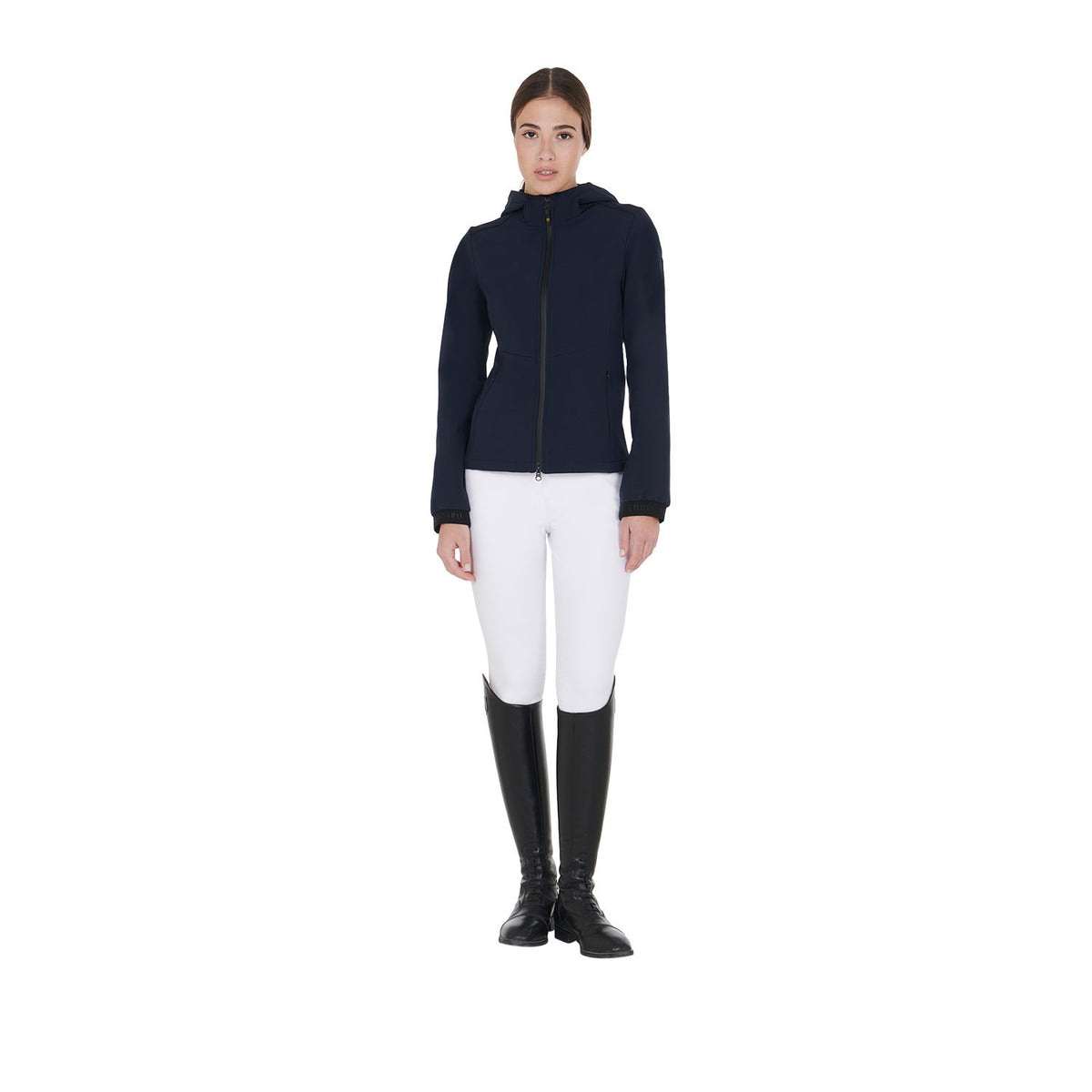 Equestro Women's slim fit softshell jacket with concealed pockets