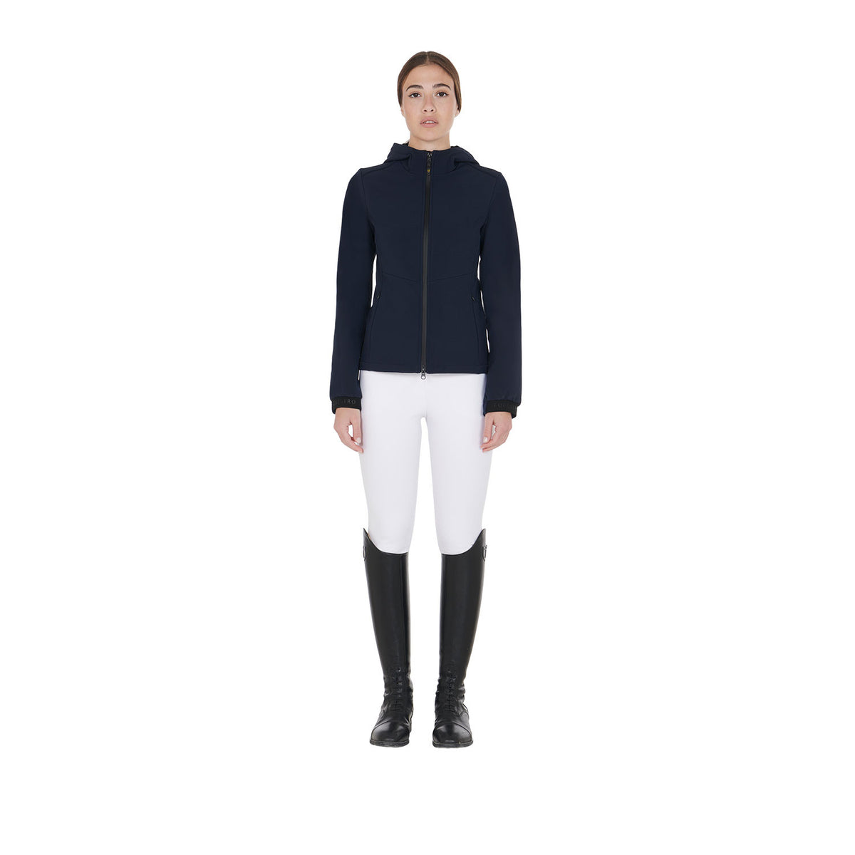 Equestro Women's slim fit softshell jacket with concealed pockets