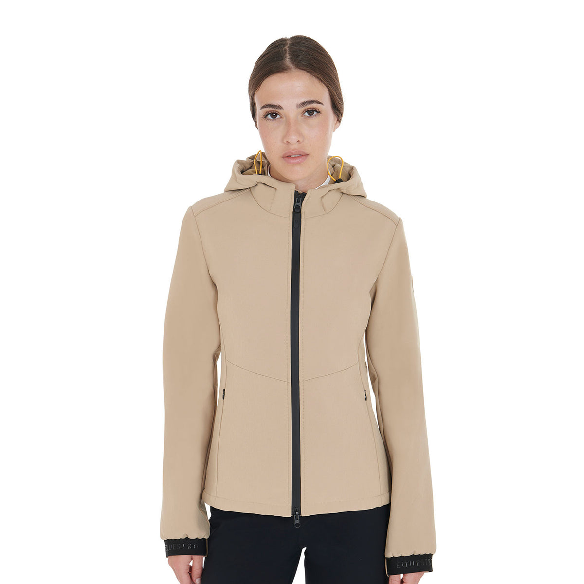 Equestro Women's slim fit softshell jacket with concealed pockets