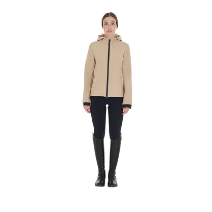 Equestro Women's slim fit softshell jacket with concealed pockets