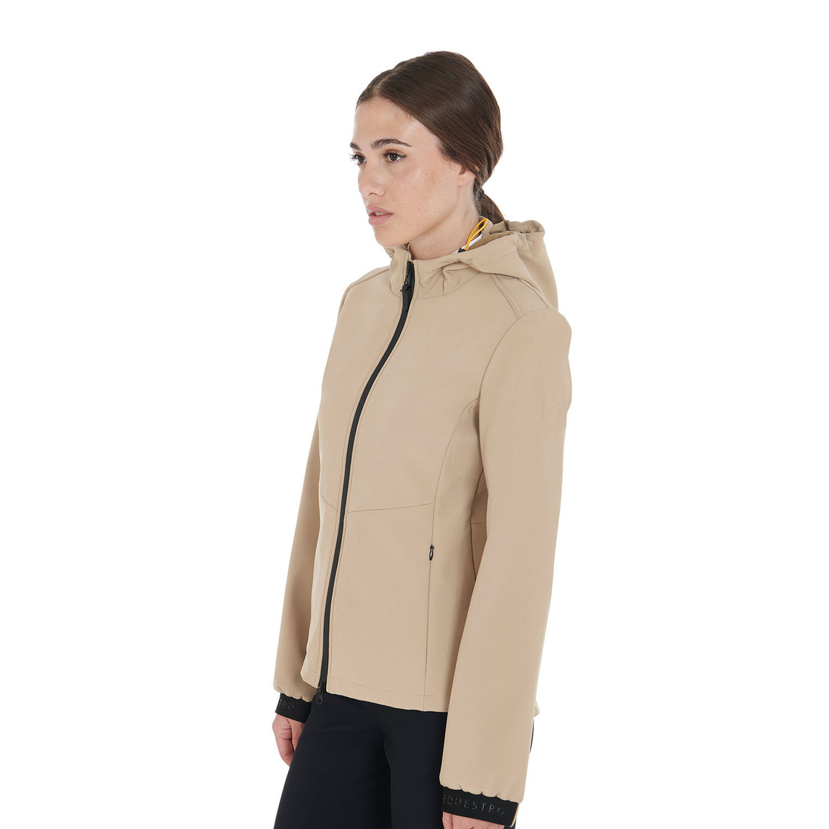 Equestro Women's slim fit softshell jacket with concealed pockets