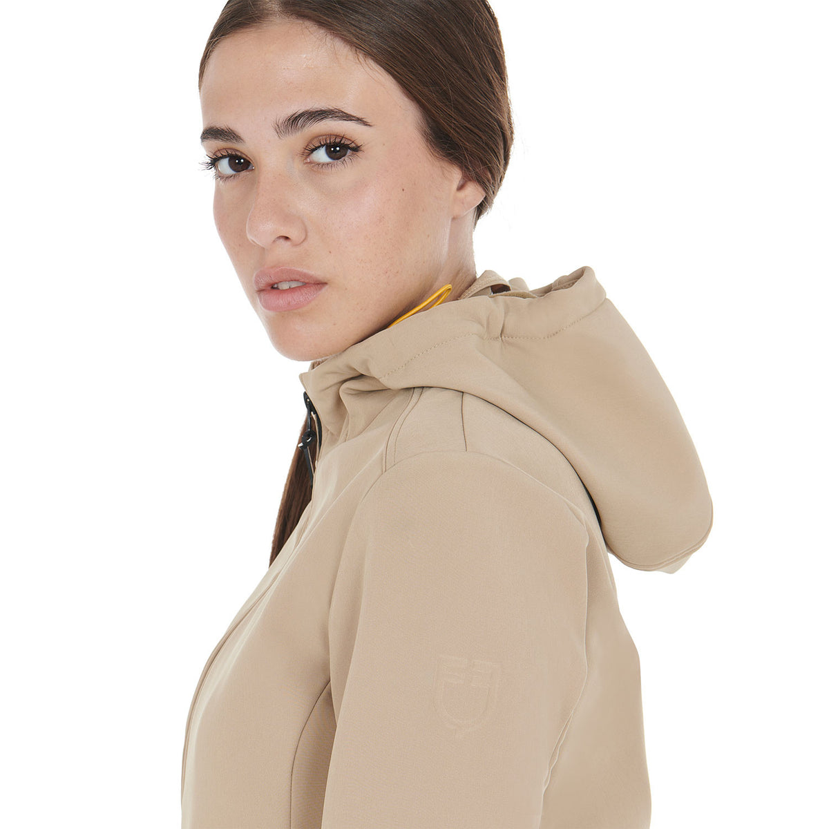 Equestro Women's slim fit softshell jacket with concealed pockets