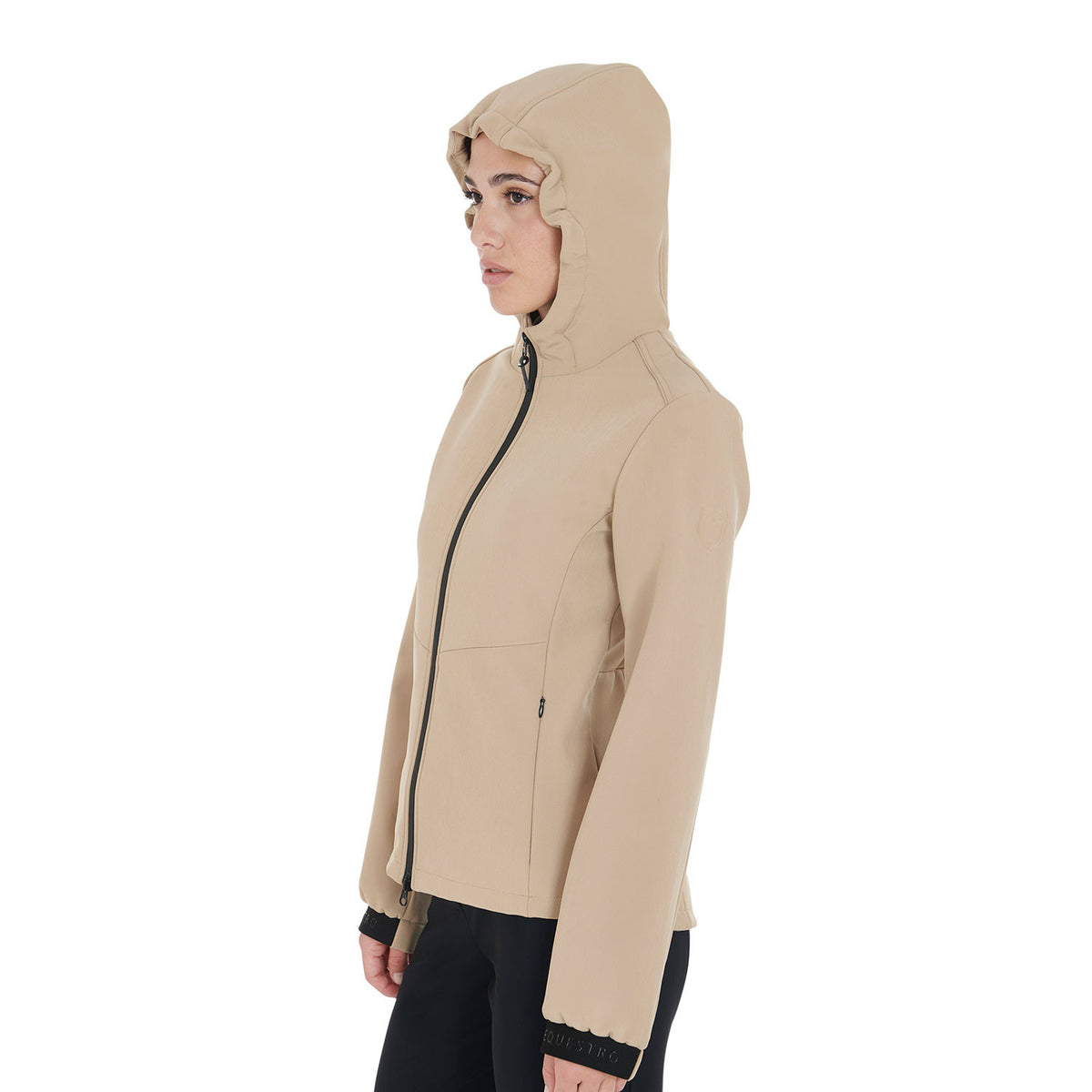 Equestro Women's slim fit softshell jacket with concealed pockets