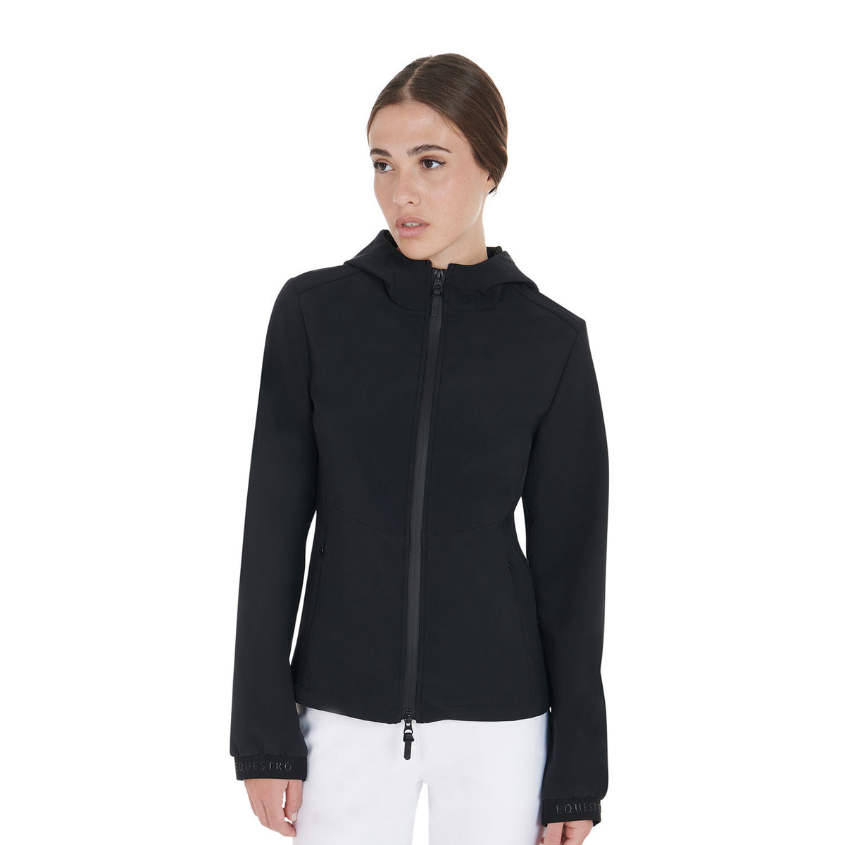 Equestro Women's slim fit softshell jacket with concealed pockets