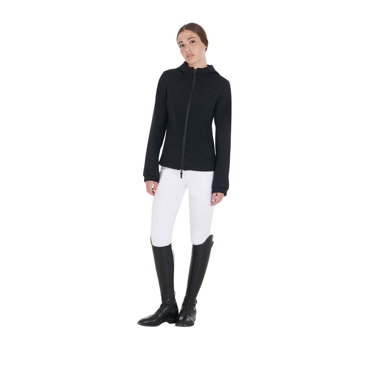 Equestro Women's slim fit softshell jacket with concealed pockets