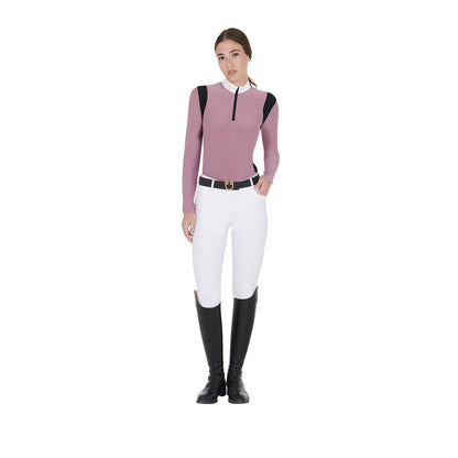 Equestro Women's slim fit polo shirt in technical fabric
