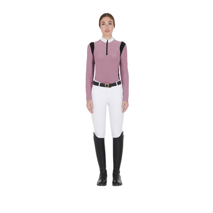 Equestro Women's slim fit polo shirt in technical fabric