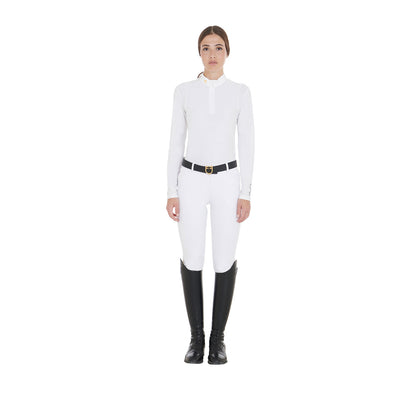 Equestro Women's slim fit polo shirt in technical fabric