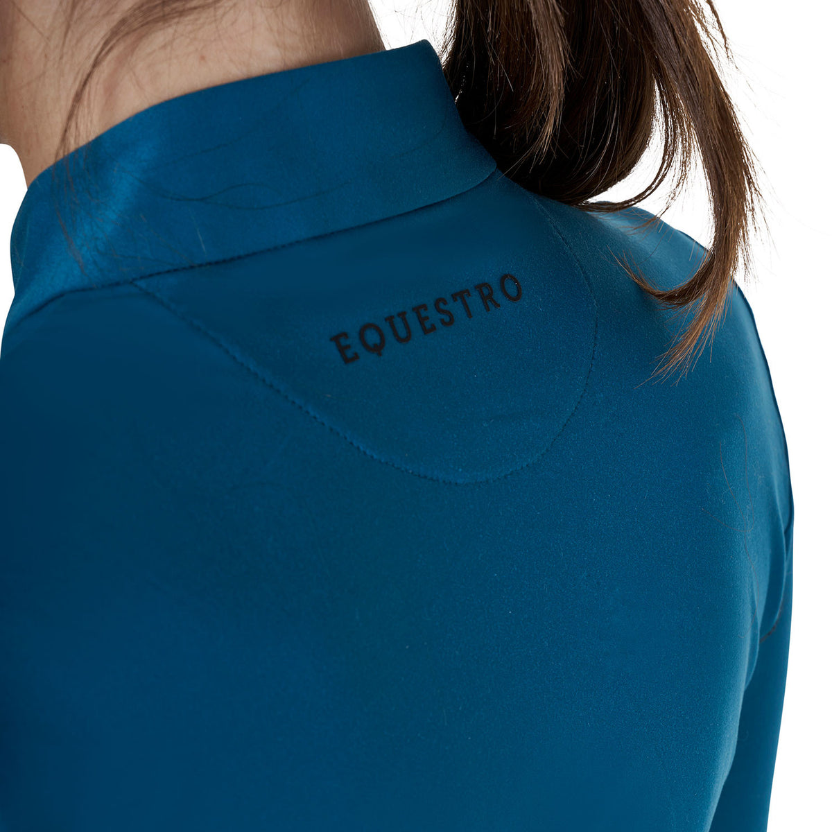 Equestro Women's long-sleeved training technical polo shirt