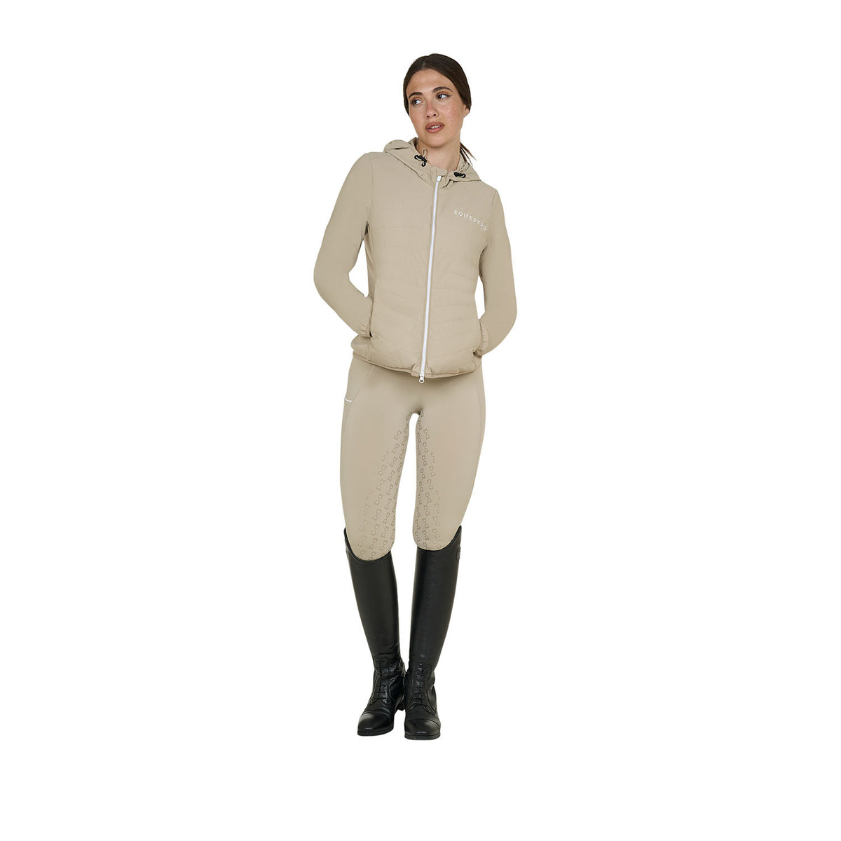 Equestro Women's down jacket in technical blend