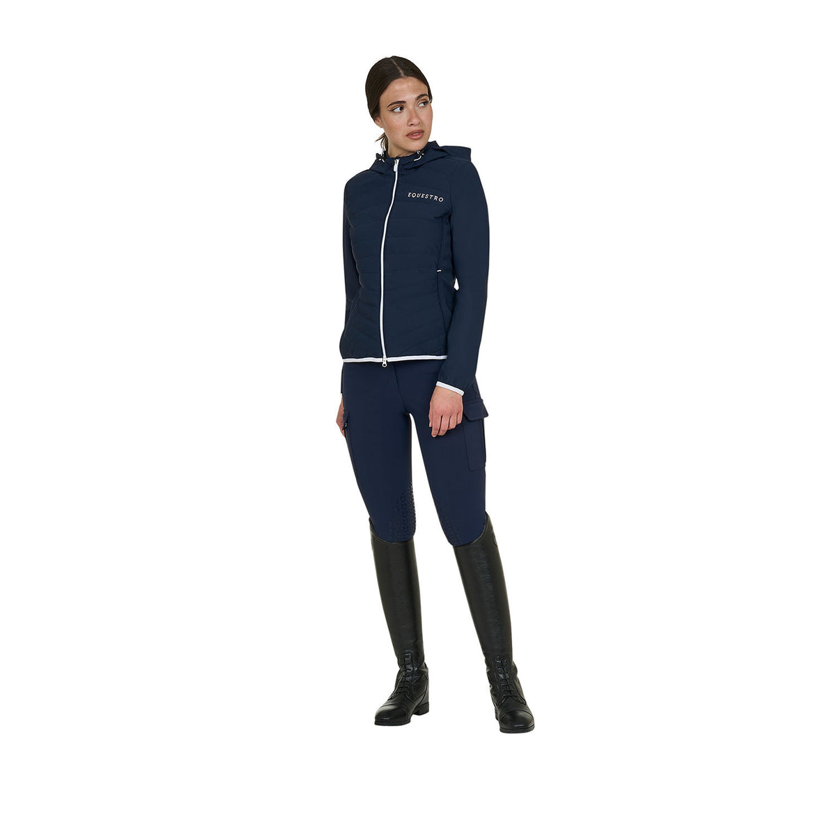 Equestro Women's down jacket in technical blend