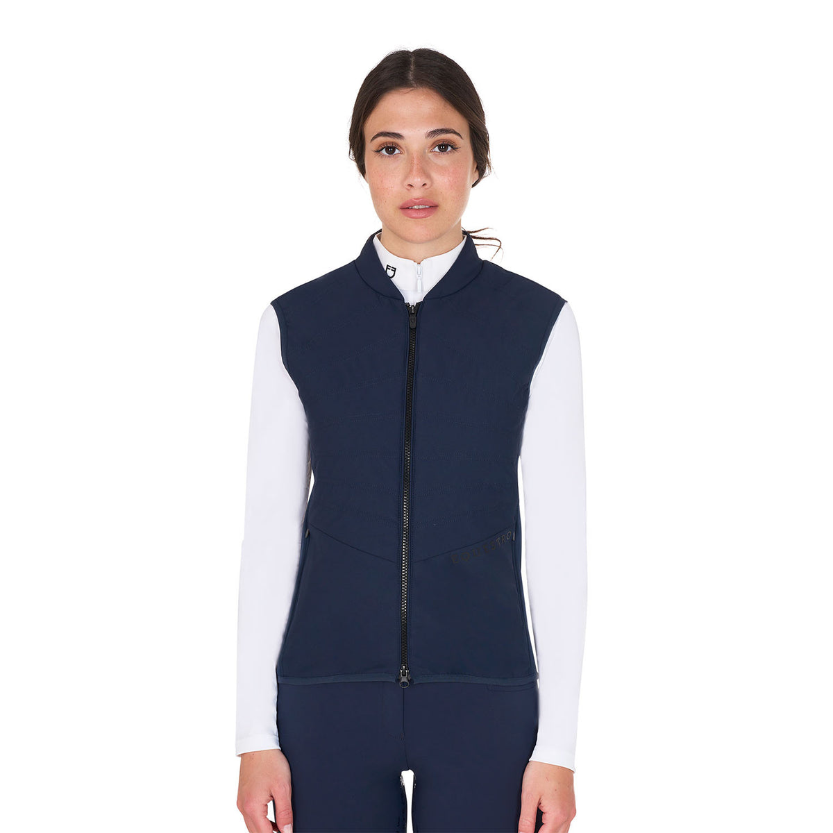 Equestro Women's slim fit vest in technical fabric