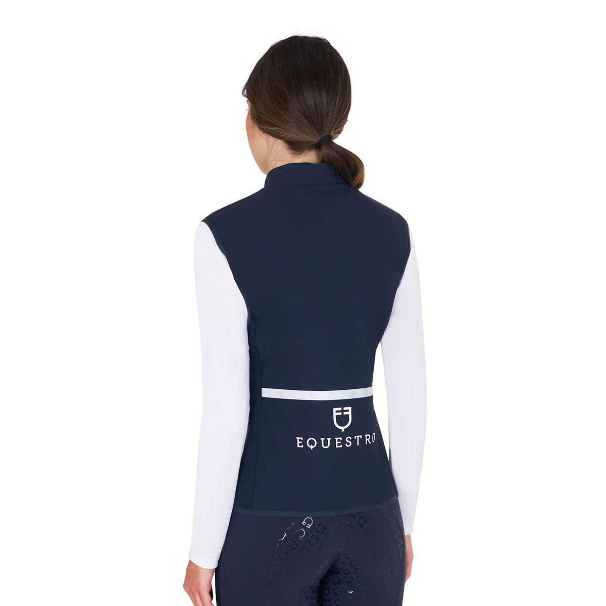 Equestro Women's slim fit vest in technical fabric