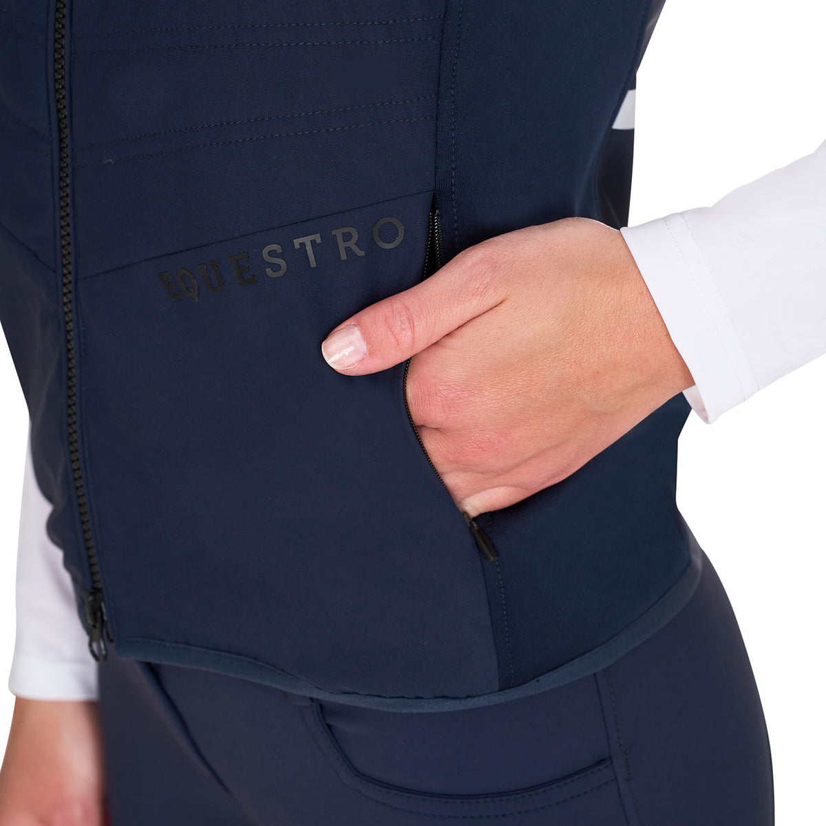 Equestro Women's slim fit vest in technical fabric