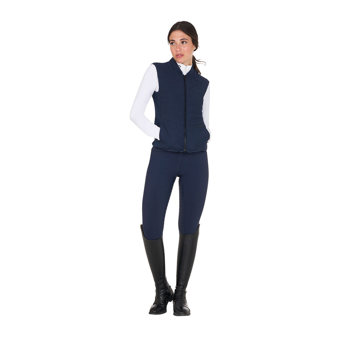Equestro Women's slim fit vest in technical fabric