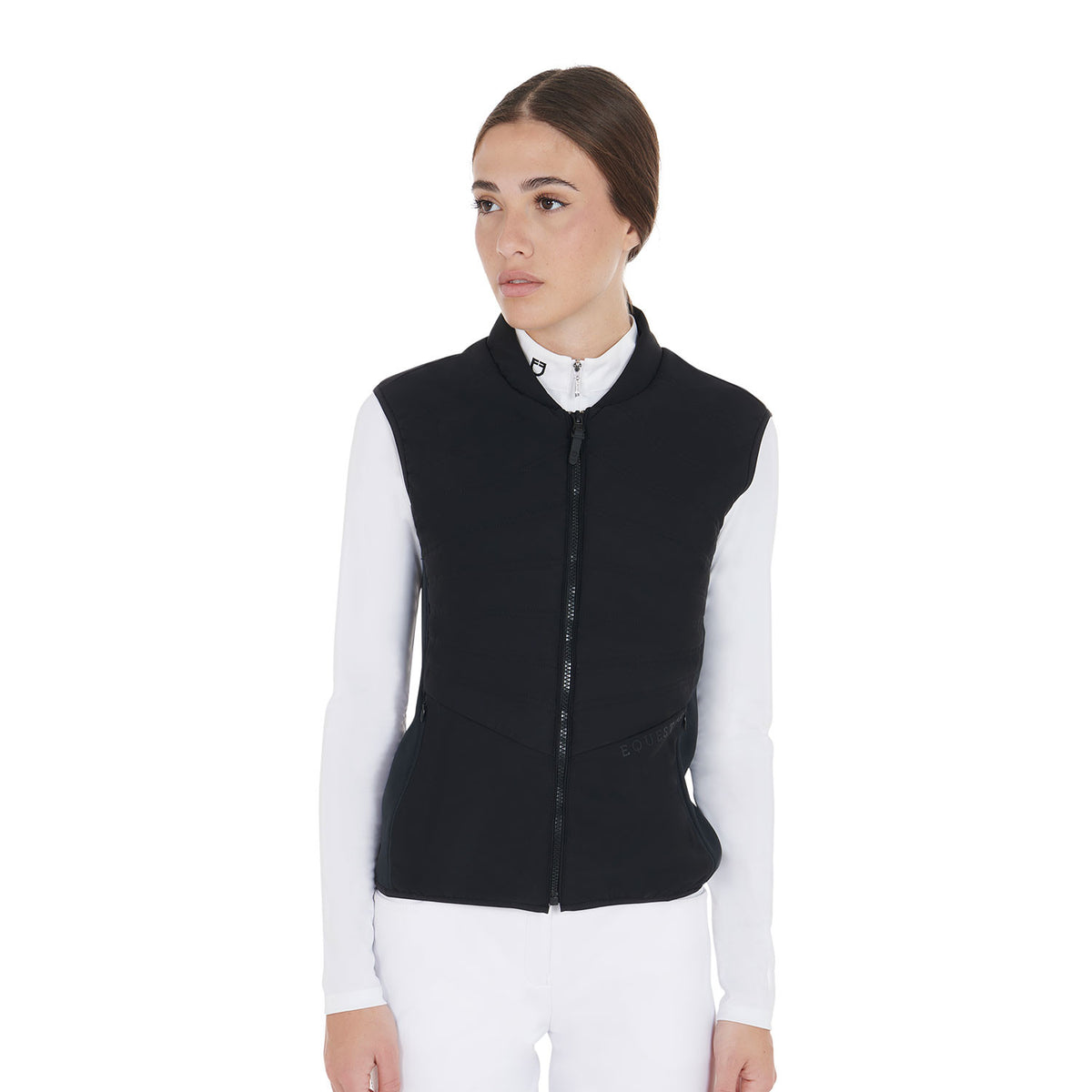 Equestro Women's slim fit vest in technical fabric