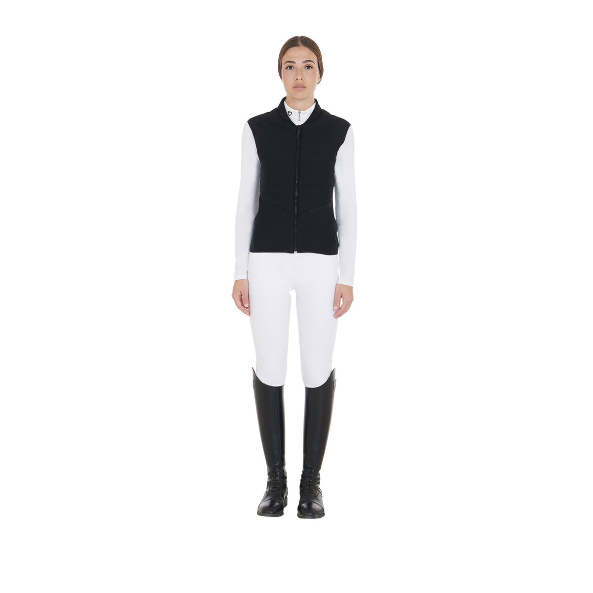 Equestro Women's slim fit vest in technical fabric