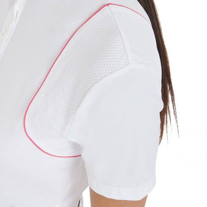 Equestro Women's slim fit competition polo shirt with buttons