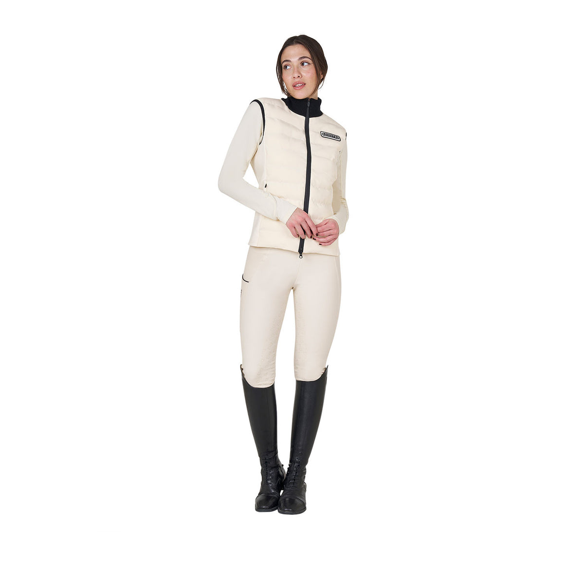 Equestro Women's zippered vest technical blend
