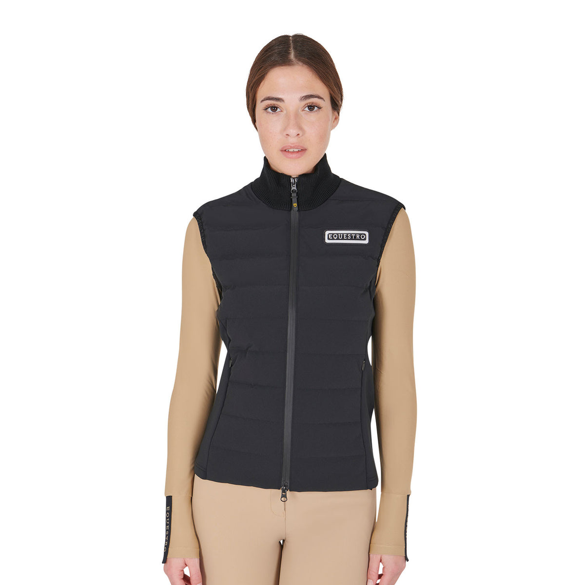 Equestro Women's zippered vest technical blend