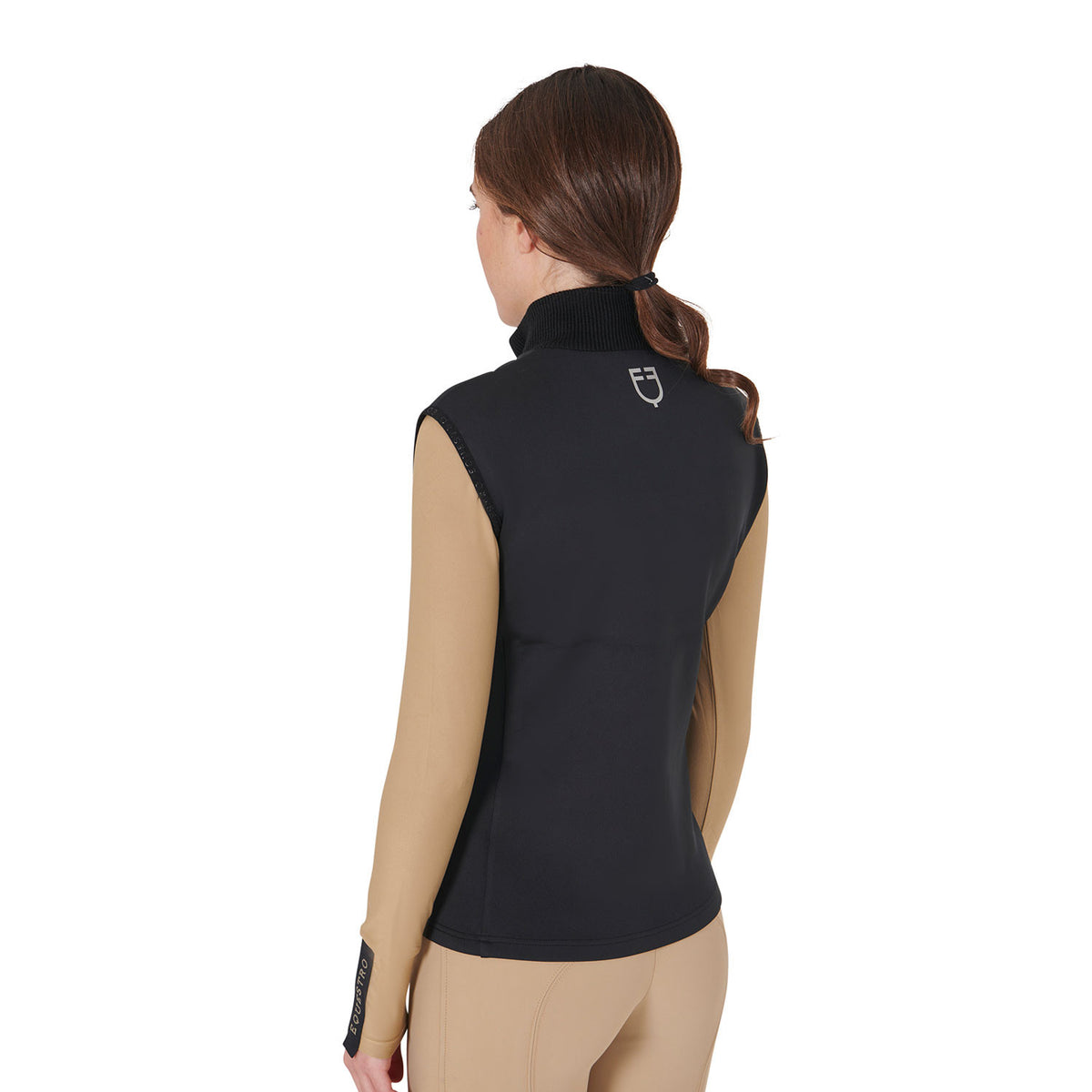 Equestro Women's zippered vest technical blend