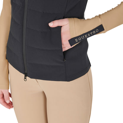 Equestro Women's zippered vest technical blend