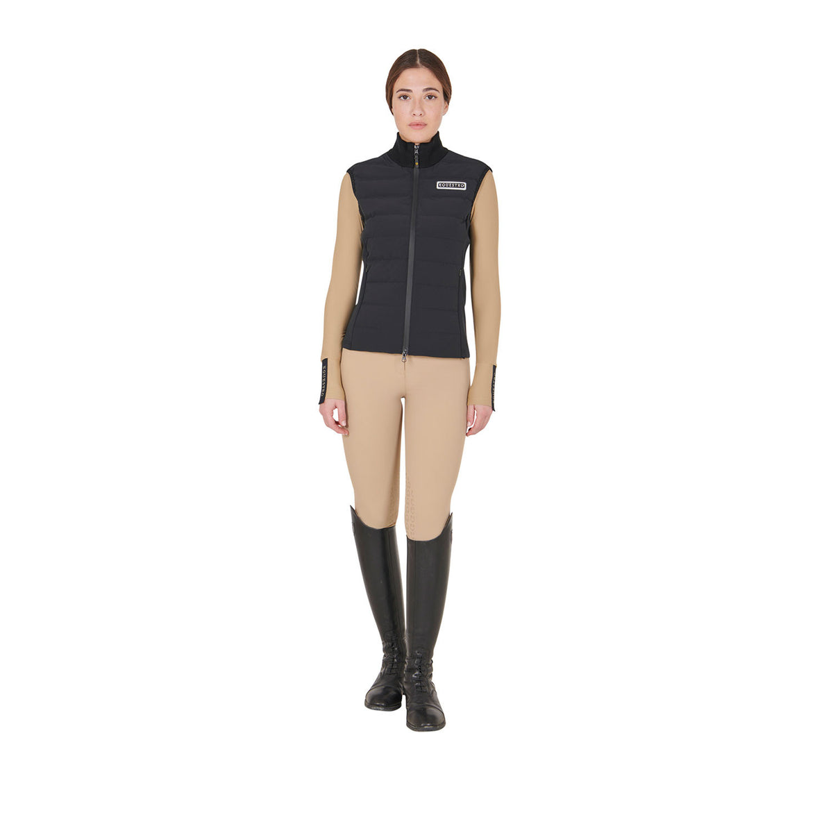 Equestro Women's zippered vest technical blend
